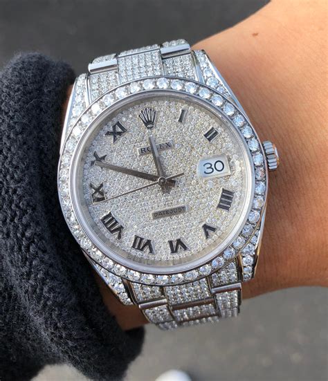 rolex iced out watches|fully iced out rolex watch.